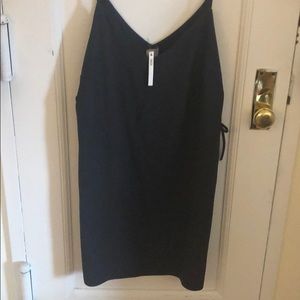 Gray side tie cami shift dress